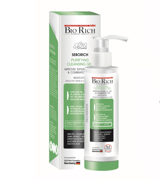 ژل شستشو صورت پوست چرب و مختلط بایوریچ